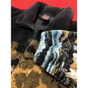 Men's Size Large Mazmania Lighthouse Fleece Jacket Multicolor Warm Fisherman